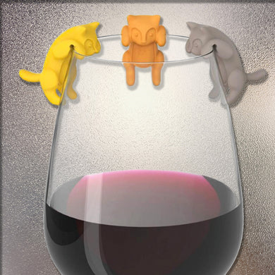 Weinglas Drink Marker (6er-Set) Katzenjump